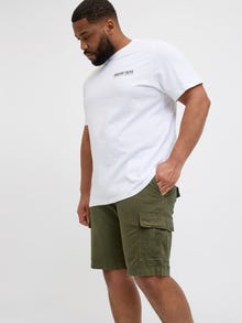 Jack & Jones Plius Laisvas kirpimas Cargo šortai -Olive Night - 12275836