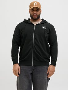 Jack & Jones Plus Size Sudadera con capucha Estampado -Black - 12275942