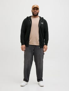 Jack & Jones Plus Size Sudadera con capucha Estampado -Black - 12275942