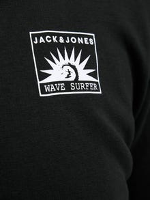 Jack & Jones Plus Size Printed Hoodie -Black - 12275942