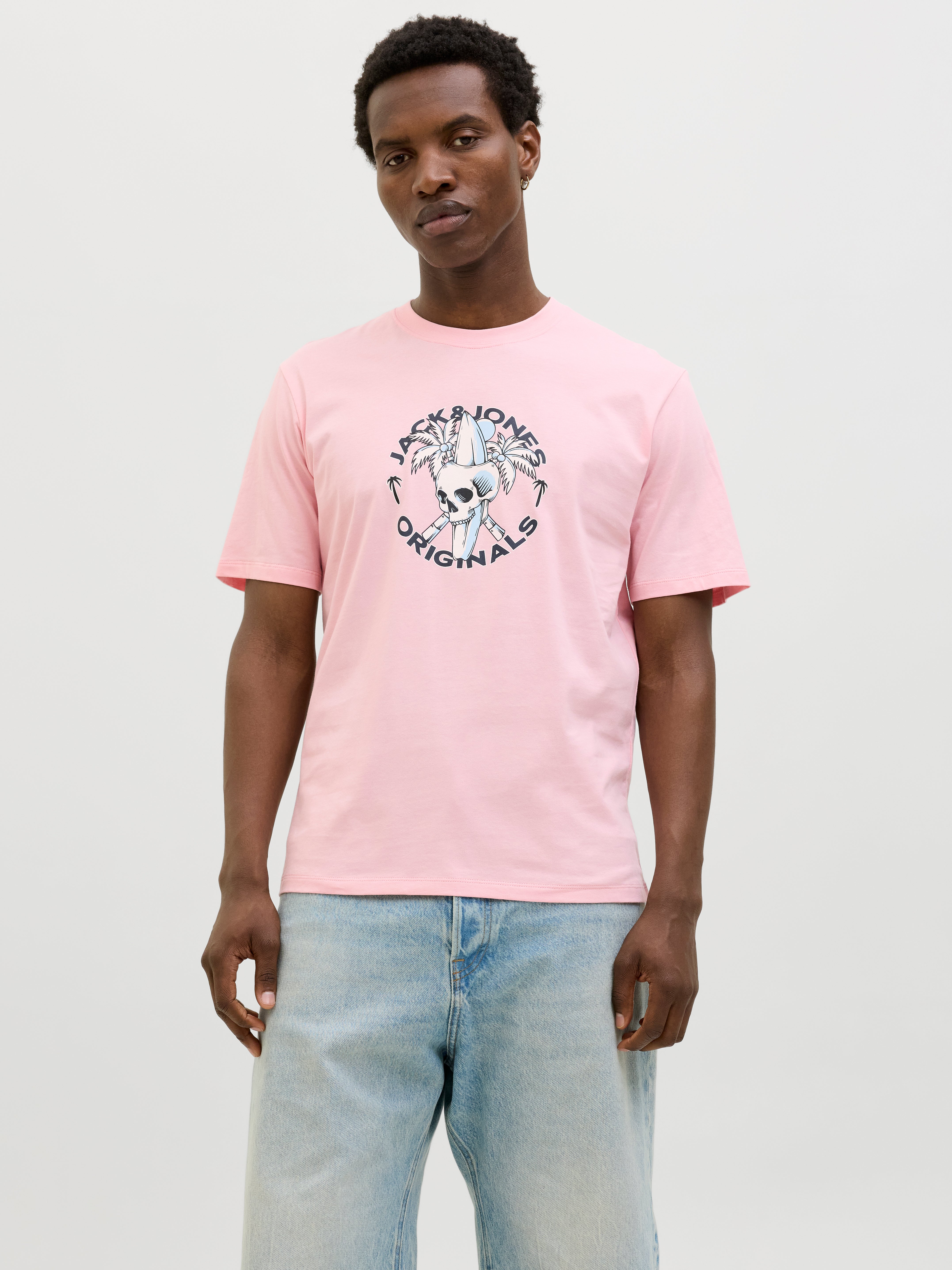 Gedruckt Rundhalsausschnitt T-shirt