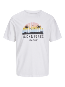 Jack & Jones Spausdintas raštas Marškinėliai Mini -White - 12276250