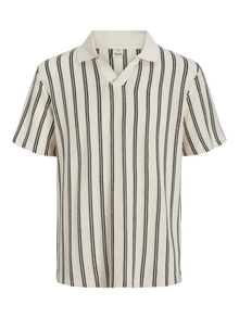 Jack & Jones Polo Rayures Col italien -Cloud Dancer - 12276317