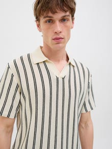 Jack & Jones Polo Rayures Col italien -Cloud Dancer - 12276317