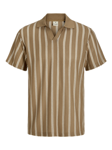 Jack & Jones Gestreift Fly-Away Kragen Poloshirt -Elmwood - 12276317