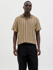 Jack & Jones Gestreift Fly-Away Kragen Poloshirt -Elmwood - 12276317