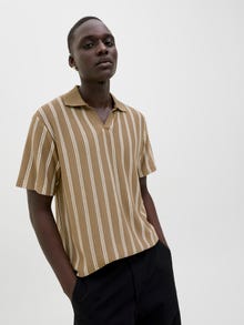 Jack & Jones Gestreift Fly-Away Kragen Poloshirt -Elmwood - 12276317