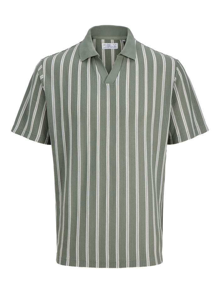 Striped Polo | Medium Green | Jack & Jones® Striped Polo | Medium Green | Jack & Jones®