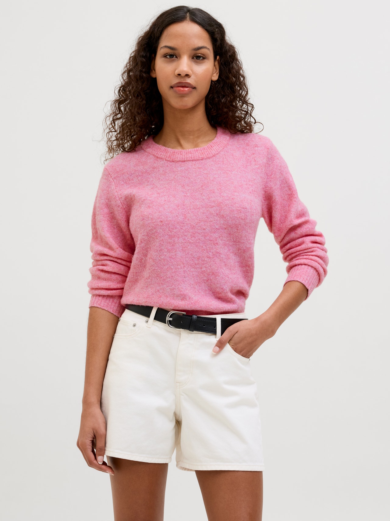 Mango gebreide trui met textuur roze Mango gebreide trui met textuur roze