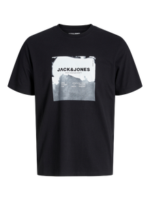 Jack & Jones Bedrukt Ronde hals T-shirts -Black - 12276489