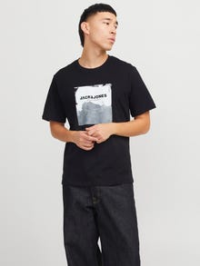 Jack & Jones Bedrukt Ronde hals T-shirts -Black - 12276489