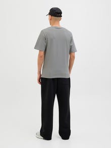 Jack & Jones Gedruckt Rundhalsausschnitt T-shirt -Gray Flannel - 12276489