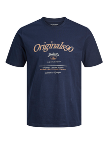 Jack & Jones Tryck Rundringning T-shirt -Navy Blazer - 12276491
