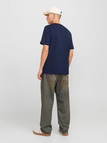 Jack & Jones Tryck Rundringning T-shirt -Navy Blazer - 12276491