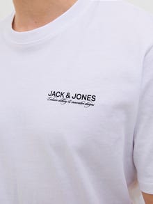 Jack & Jones Bedrukt Ronde hals T-shirts -White - 12276493