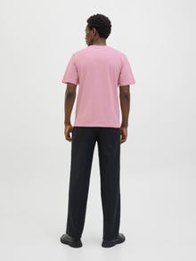 Jack & Jones Tryck Rundringning T-shirt -Pink Nectar - 12276493