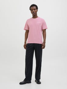 Jack & Jones Tryck Rundringning T-shirt -Pink Nectar - 12276493