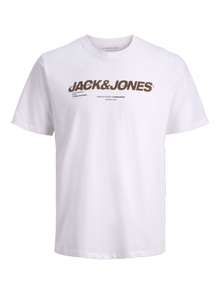 Jack & Jones T-shirt Imprimé Col ras du cou -Bright White - 12276494