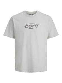 Jack & Jones Tryck Rundringning T-shirt -Spa Blue - 12276494