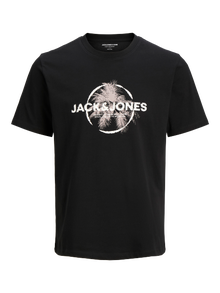 Jack & Jones Printet Crewneck T-shirt -Black - 12276496
