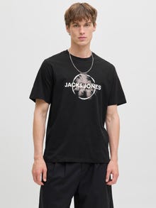 Jack & Jones Gedruckt Rundhalsausschnitt T-shirt -Black - 12276496