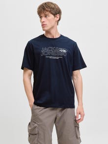 Jack & Jones Printed T-shirt -Navy Blazer - 12276496