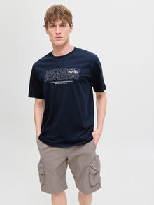 Jack & Jones Printed T-shirt -Navy Blazer - 12276496
