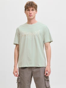 Jack & Jones Gedruckt T-shirt -Aqua Gray - 12276496