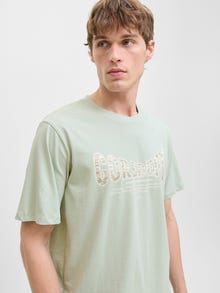 Jack & Jones Gedruckt T-shirt -Aqua Gray - 12276496