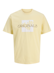 Jack & Jones Bedrukt T-shirts -Double Cream - 12276497