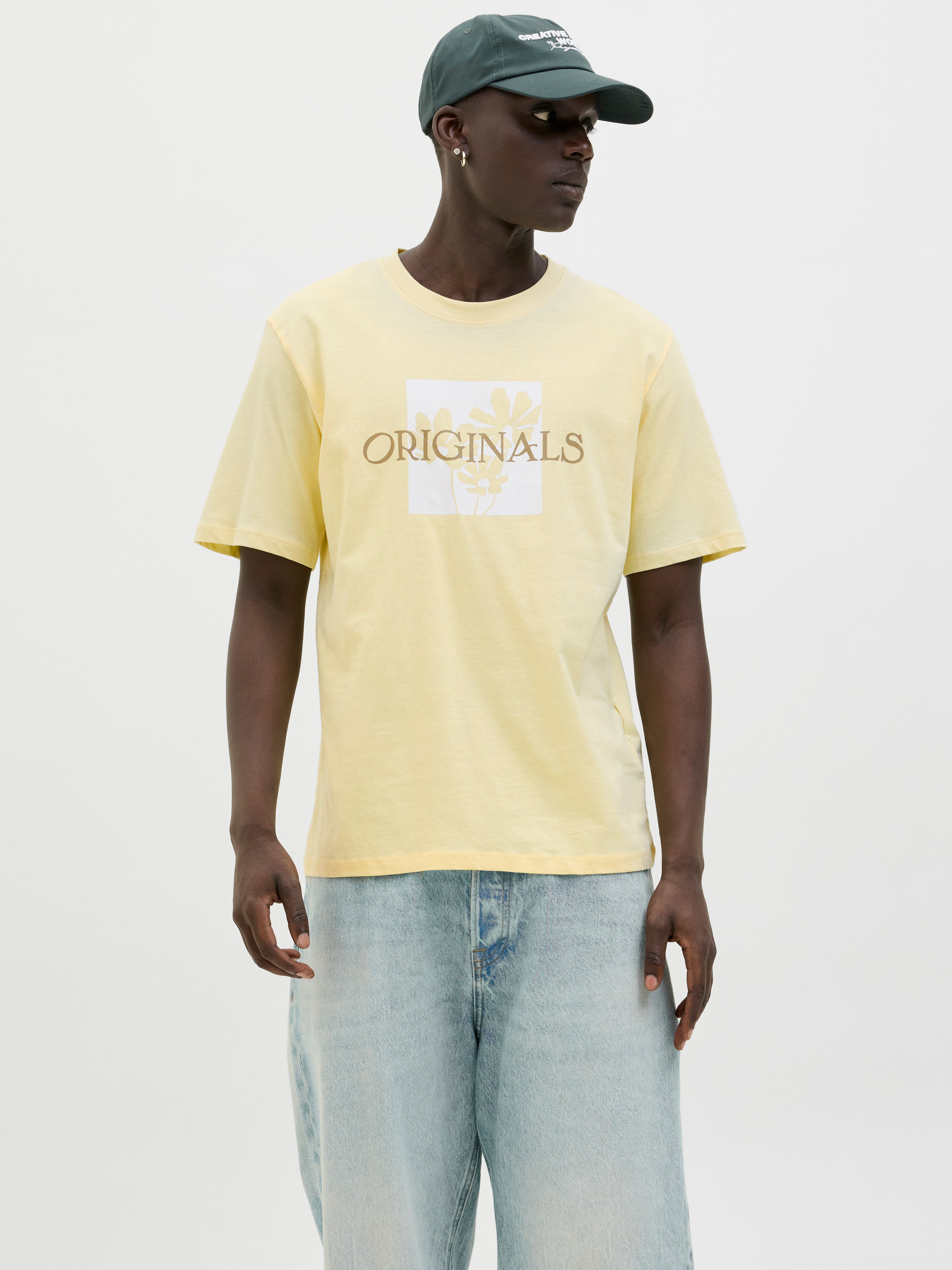 Gedruckt Rundhalsausschnitt T-shirt