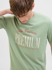 Jack & Jones T-shirt Imprimé Col ras du cou -Hedge Green - 12276500