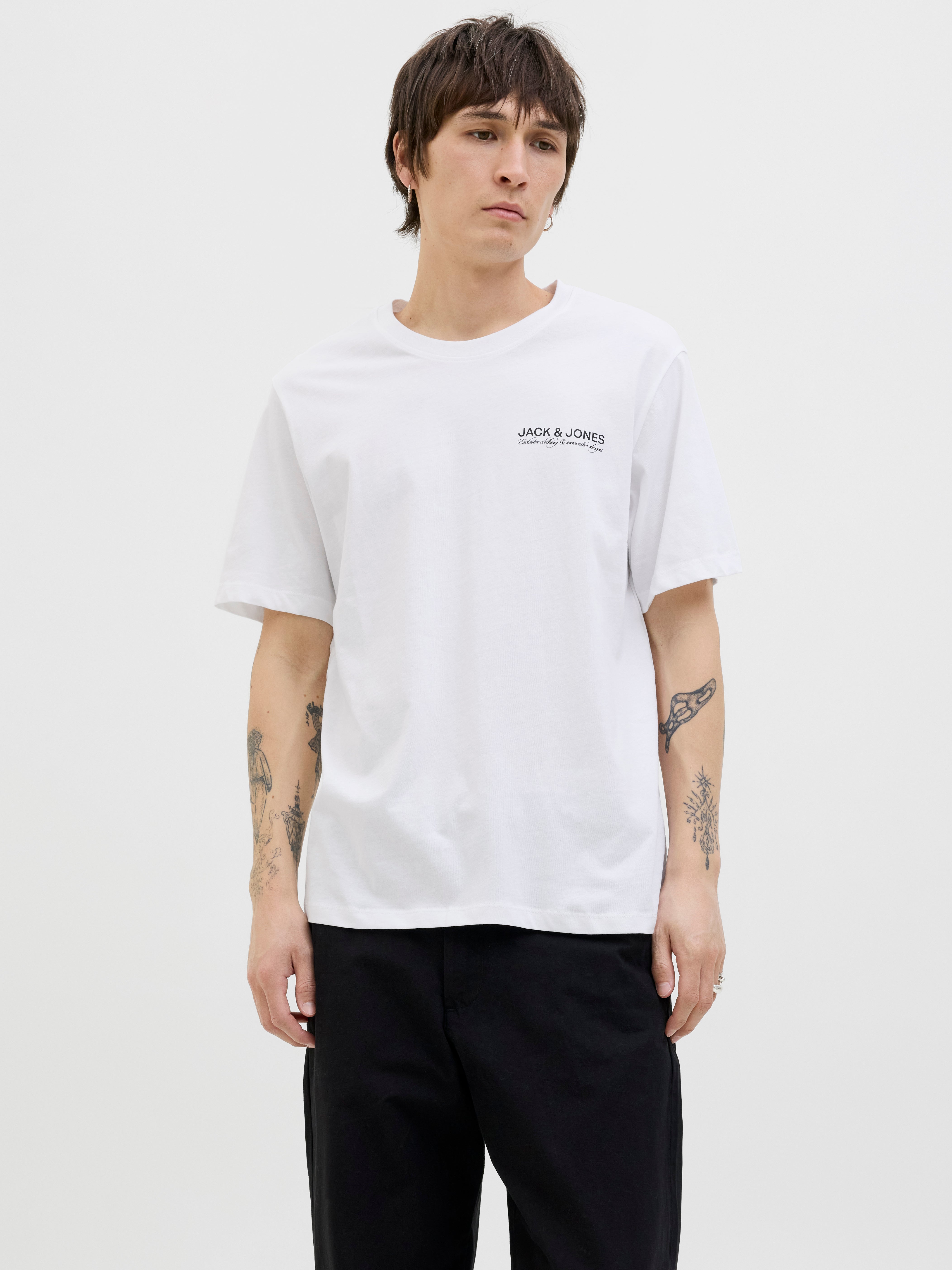 Gedruckt Rundhalsausschnitt T-shirt