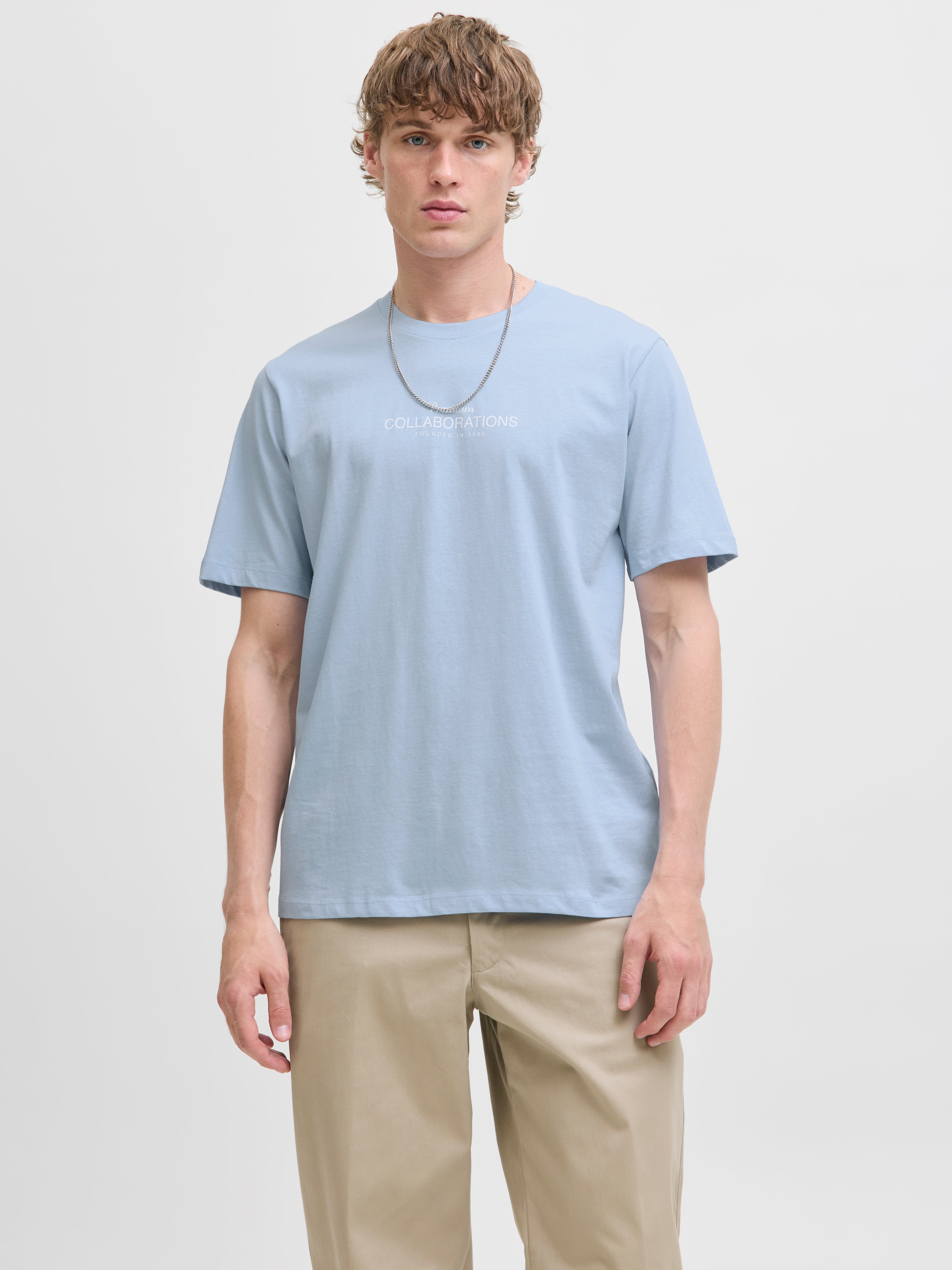 Gedruckt Rundhalsausschnitt T-shirt