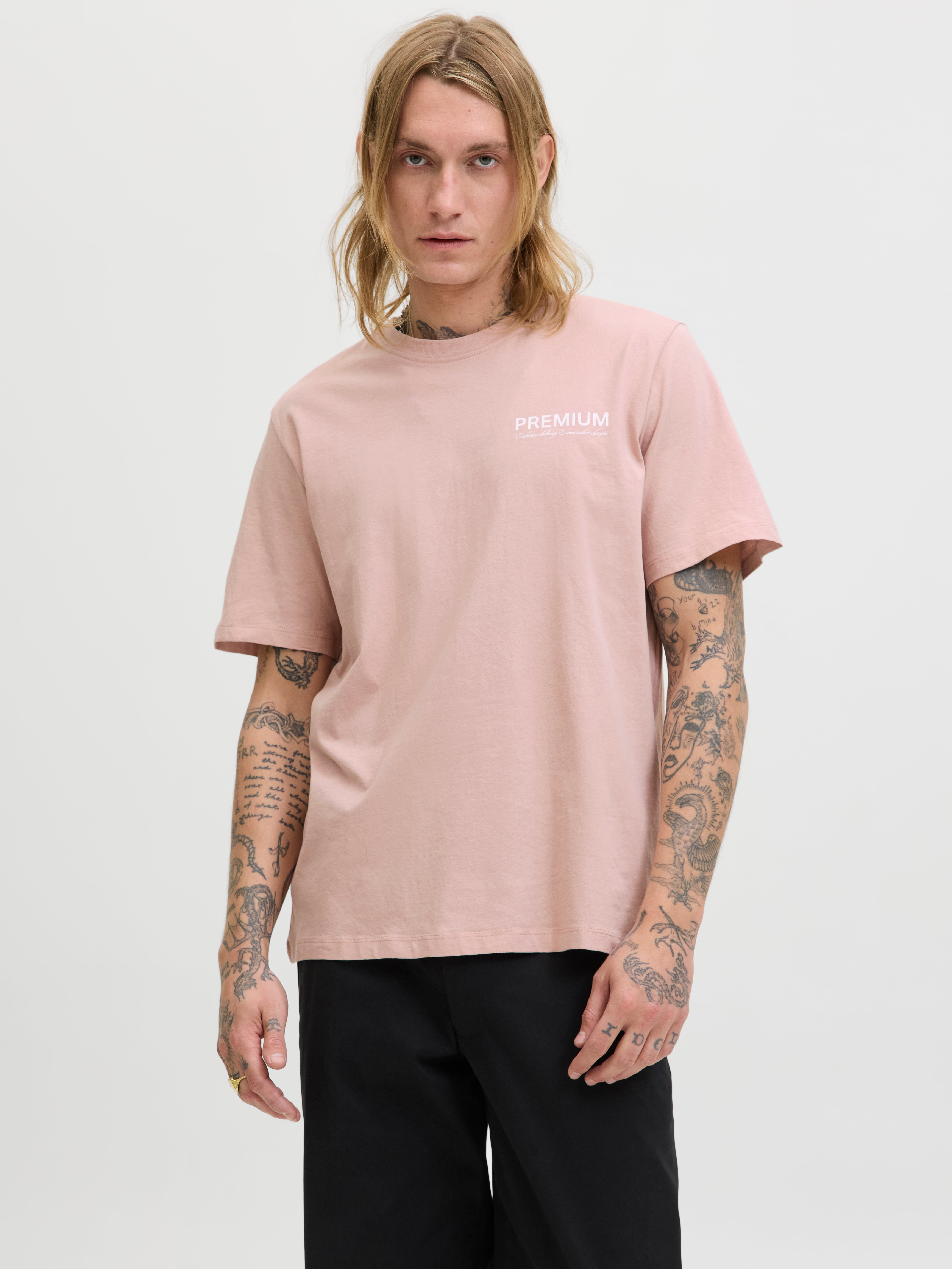 Gedruckt Rundhalsausschnitt T-shirt