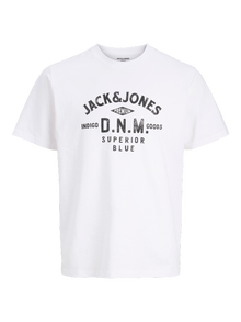 Jack & Jones T-shirt Imprimé Col ras du cou -White - 12276503