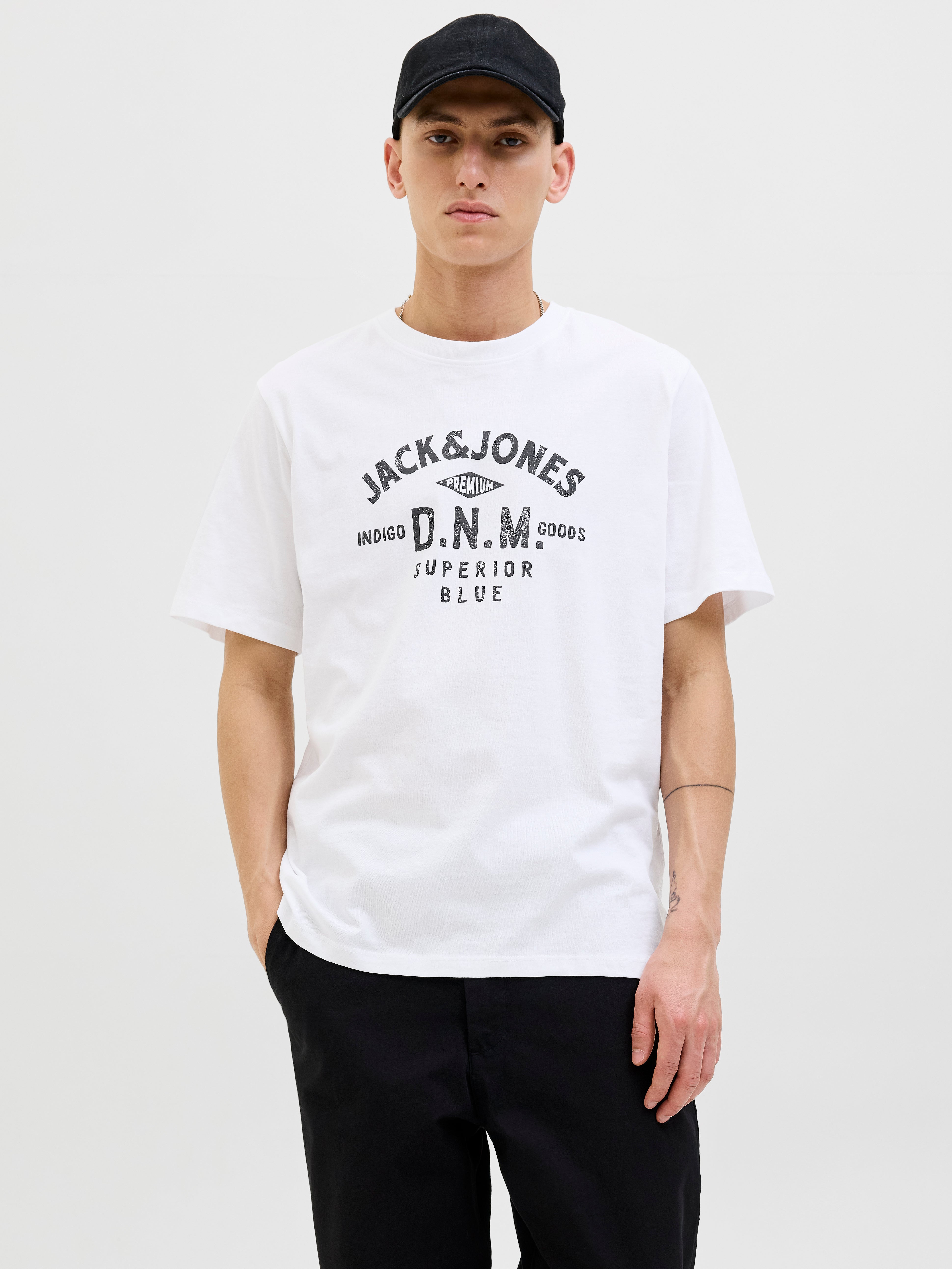 Gedruckt Rundhalsausschnitt T-shirt