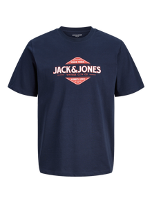 Jack & Jones T-shirt Imprimé Col ras du cou -Navy Blazer - 12276503
