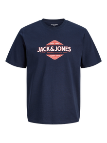 Jack & Jones T-shirt Stampato Girocollo -Navy Blazer - 12276503