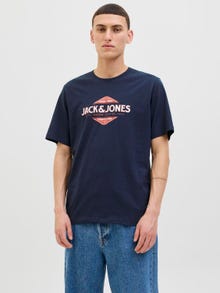 Jack & Jones T-shirt Imprimé Col ras du cou -Navy Blazer - 12276503