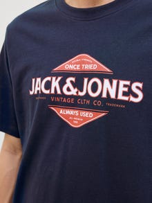 Jack & Jones Bedrukt Ronde hals T-shirts -Navy Blazer - 12276503
