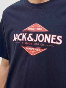 Jack & Jones T-shirt Imprimé Col ras du cou -Navy Blazer - 12276503