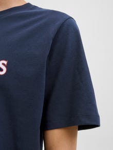 Jack & Jones Bedrukt Ronde hals T-shirts -Navy Blazer - 12276503