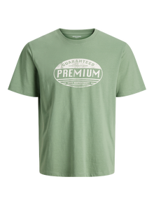 Jack & Jones Gedruckt Rundhalsausschnitt T-shirt -Hedge Green - 12276503