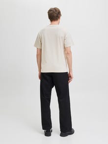 Jack & Jones T-shirt Imprimé Col ras du cou -Almond Milk - 12276503