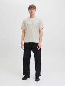 Jack & Jones T-shirt Imprimé Col ras du cou -Almond Milk - 12276503