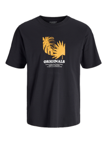 Jack & Jones T-shirt Stampato Girocollo -Black - 12276504