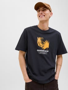 Jack & Jones Printet Crewneck T-shirt -Black - 12276504