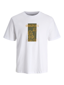 Jack & Jones T-shirt Imprimé Col ras du cou -Bright White - 12276504