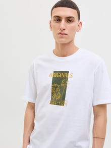 Jack & Jones T-shirt Imprimé Col ras du cou -Bright White - 12276504